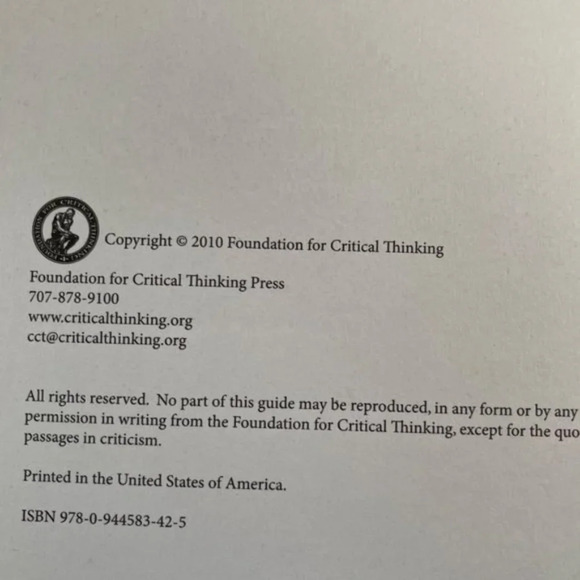 The Thinkers Guide To Clinical Reasoning Linda Elder and Richard Paul 2010 Book - Picture 4 of 6